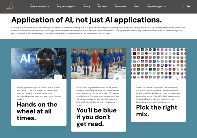Application of AI page
